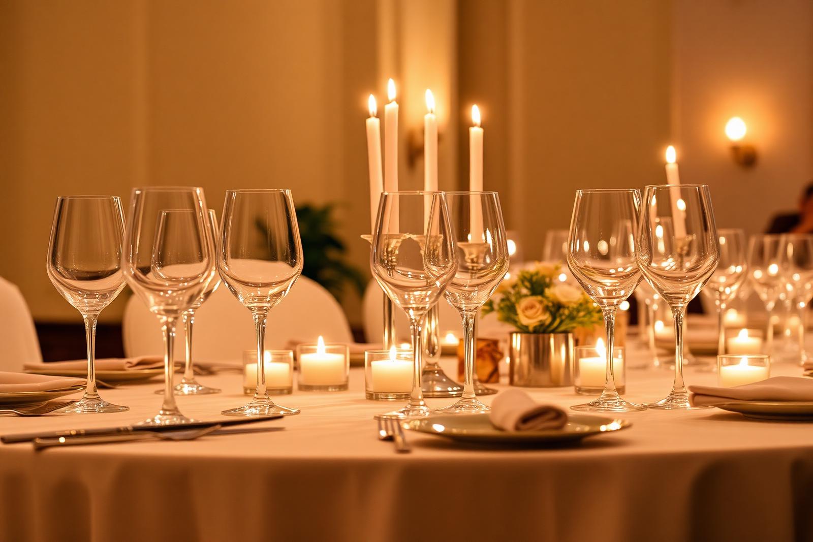 Feestelijk gedekte tafel